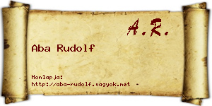 Aba Rudolf névjegykártya