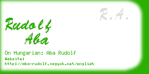 rudolf aba business card